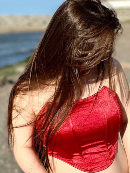 Sweetheart Neckline Cropped Corset