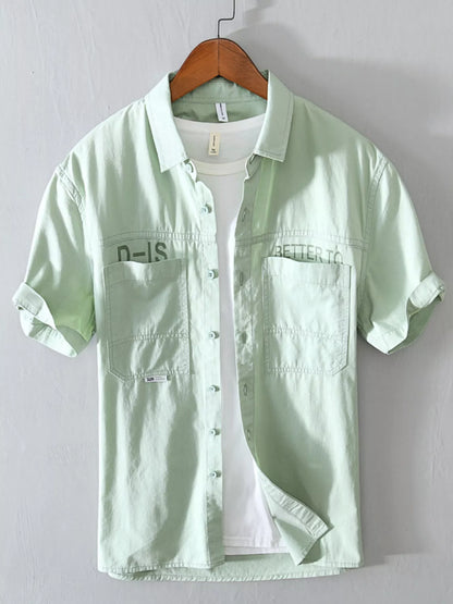 Men's Plus Size Casual Short Sleeve Shirt