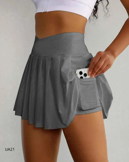 Women's High Waisted Tennis Skirt with Pockets