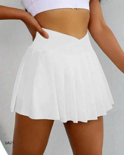 Women's High Waisted Tennis Skirt with Pockets