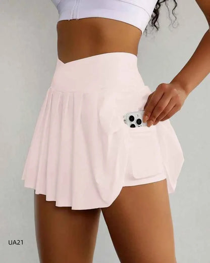 Women's High Waisted Tennis Skirt with Pockets