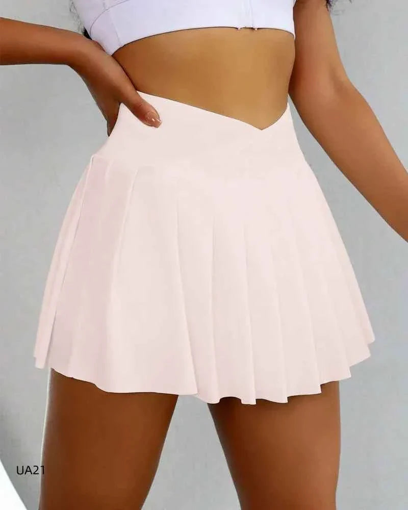 Women's High Waisted Tennis Skirt with Pockets