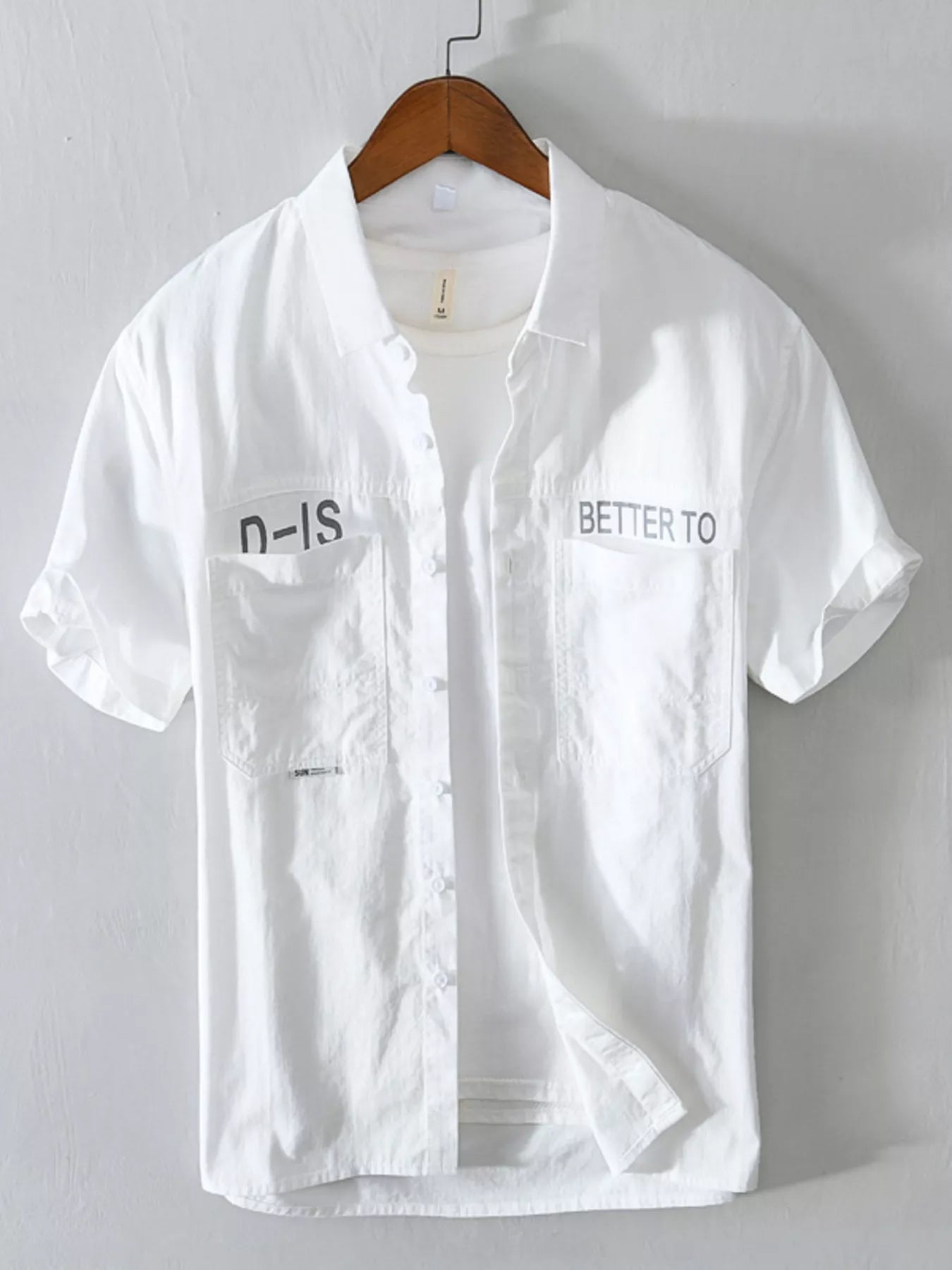 Men's Plus Size Casual Short Sleeve Shirt