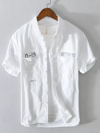 Men's Plus Size Casual Short Sleeve Shirt
